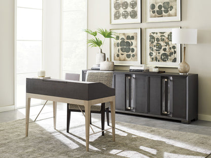 Studio Designs - Anthology Linen Writing Desk - Dark Gray / White