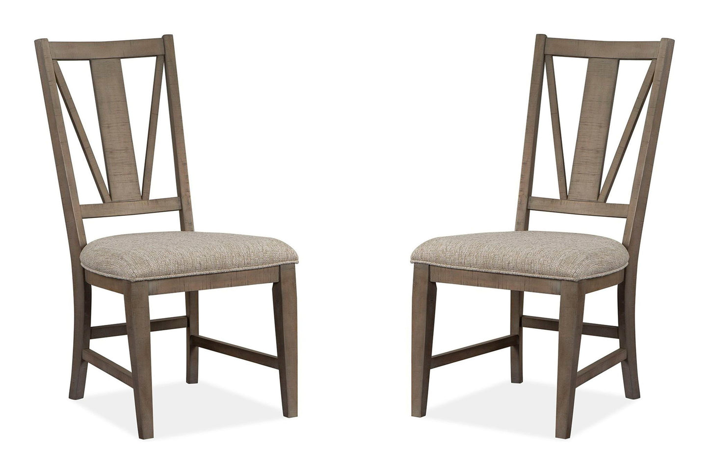Paxton Place - Dining Side Chair With Upholstered Seat (Set of 2) - Dovetail Gray