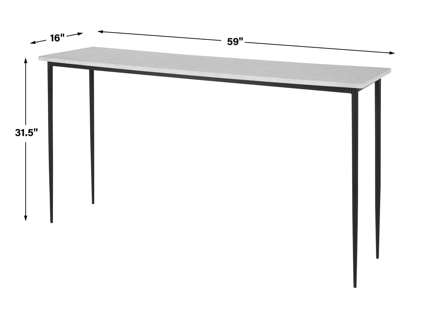 Nightfall - Marble Console Table - White