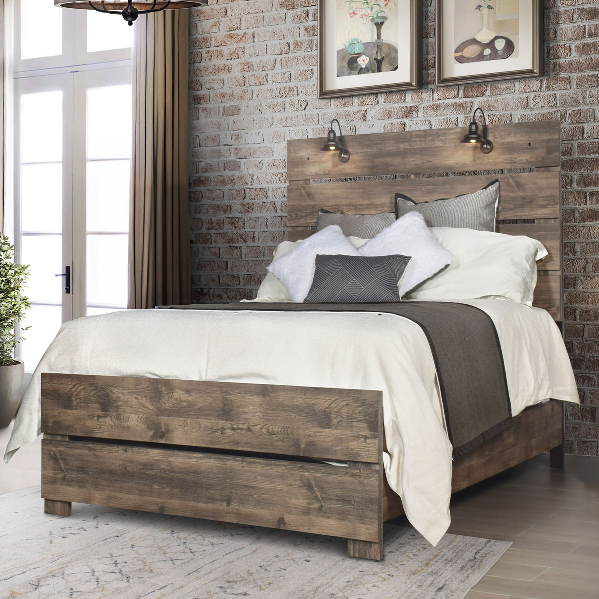 Misty Lodge - 6/6-5/0 King/Queen Side Rails - Greige