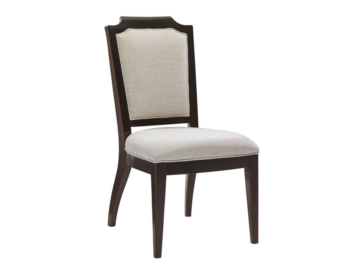 Kensington Place - Candace Side Chair - Dark Brown / Cream