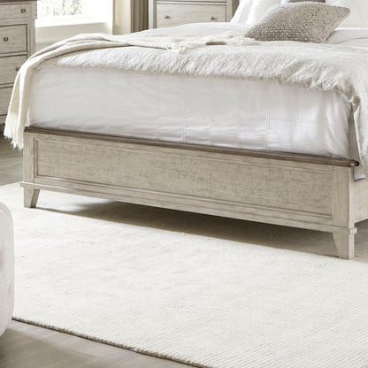 Ivy Hollow - King Panel Footboard - Weathered Linen / Dusty Taupe