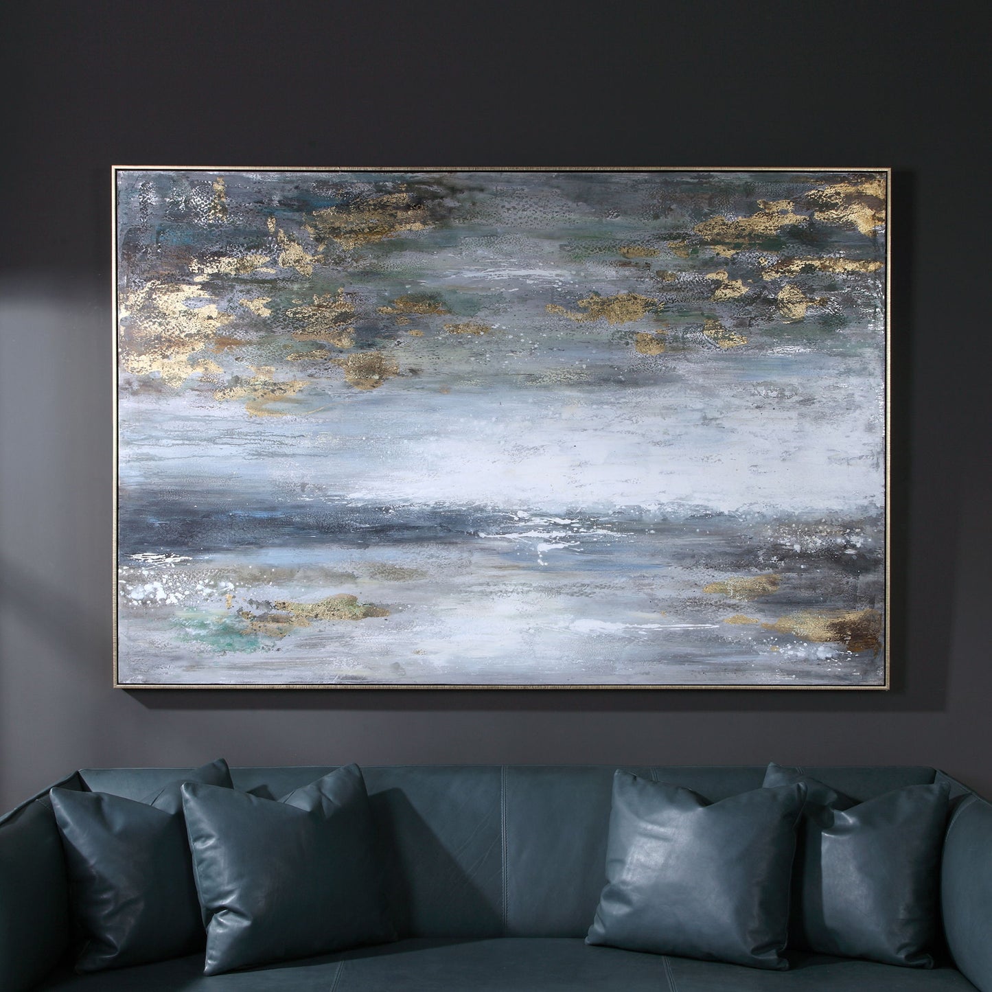 Dawn To Dusk - Hand Painted Art - Blue