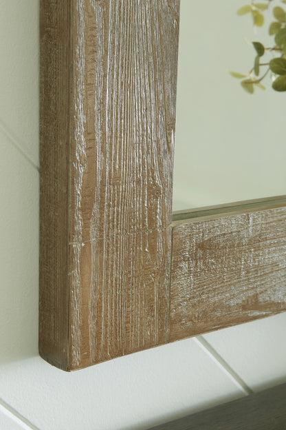 Waltleigh - Accent Mirror - Distressed Brown