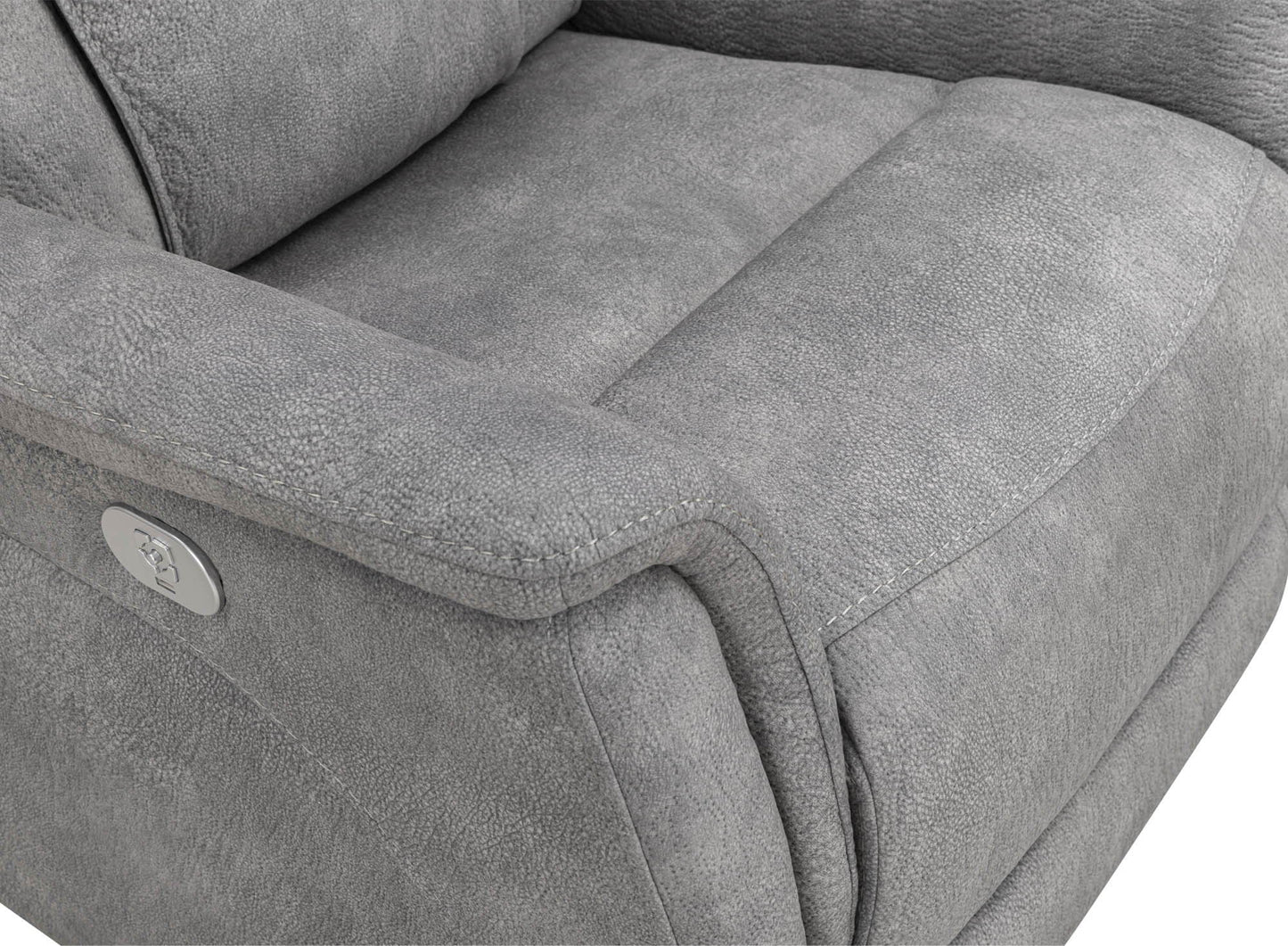 Linus - Zero Gravity Power Reclining Sofa - Hudson Gray