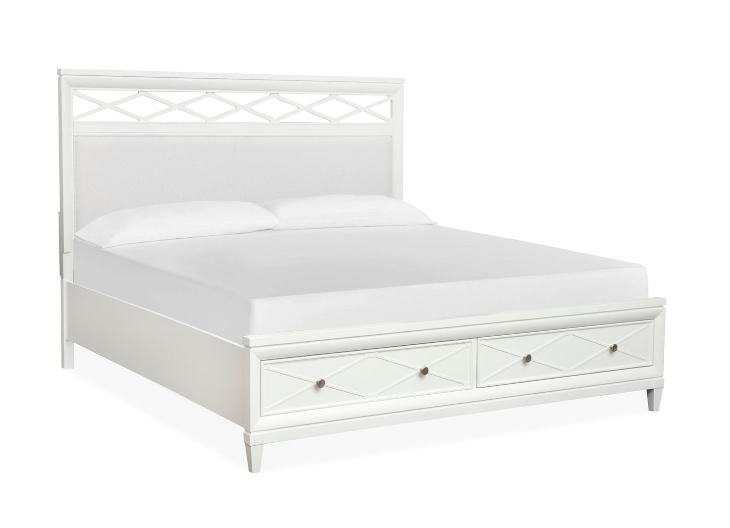 Springhouse - Queen Panel Storage Footboard - Whisper White
