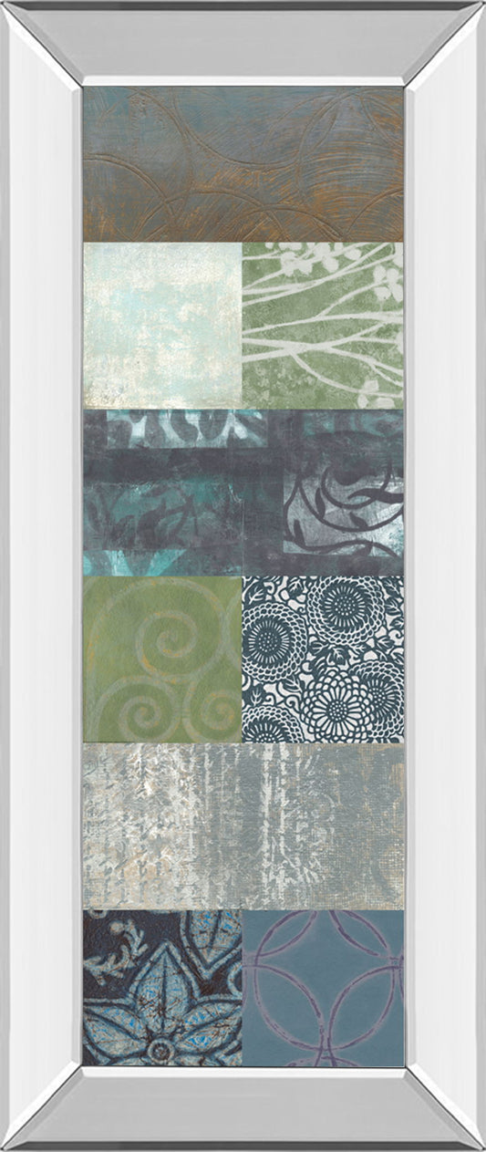 Zen Panel Il By Vision Studio - Mirror Framed Print Wall Art - Dark Gray
