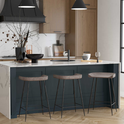 Cordova - Carved Wood Counter Stool