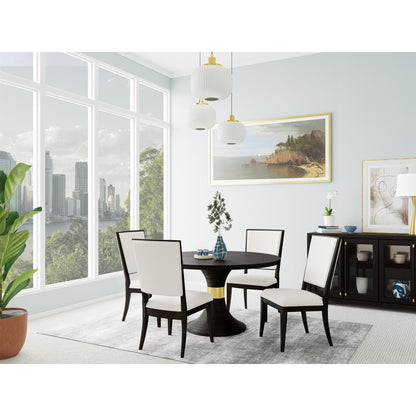 Lydia - Round Dining Table Base - Dark Brown