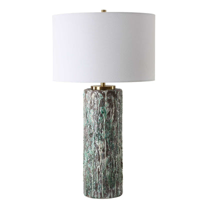 Meltdown - Ivory Teal Table Lamp