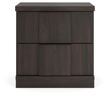 Shaehartin - Two Drawer Night Stand - Dark Brown