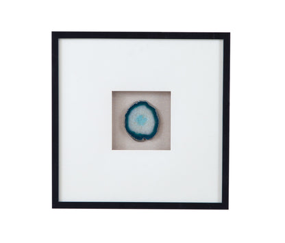 Crystal Geode Wall Art - Blue / White