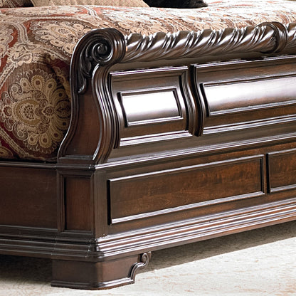 Arbor Place - King Sleigh Footboard - Brownstone