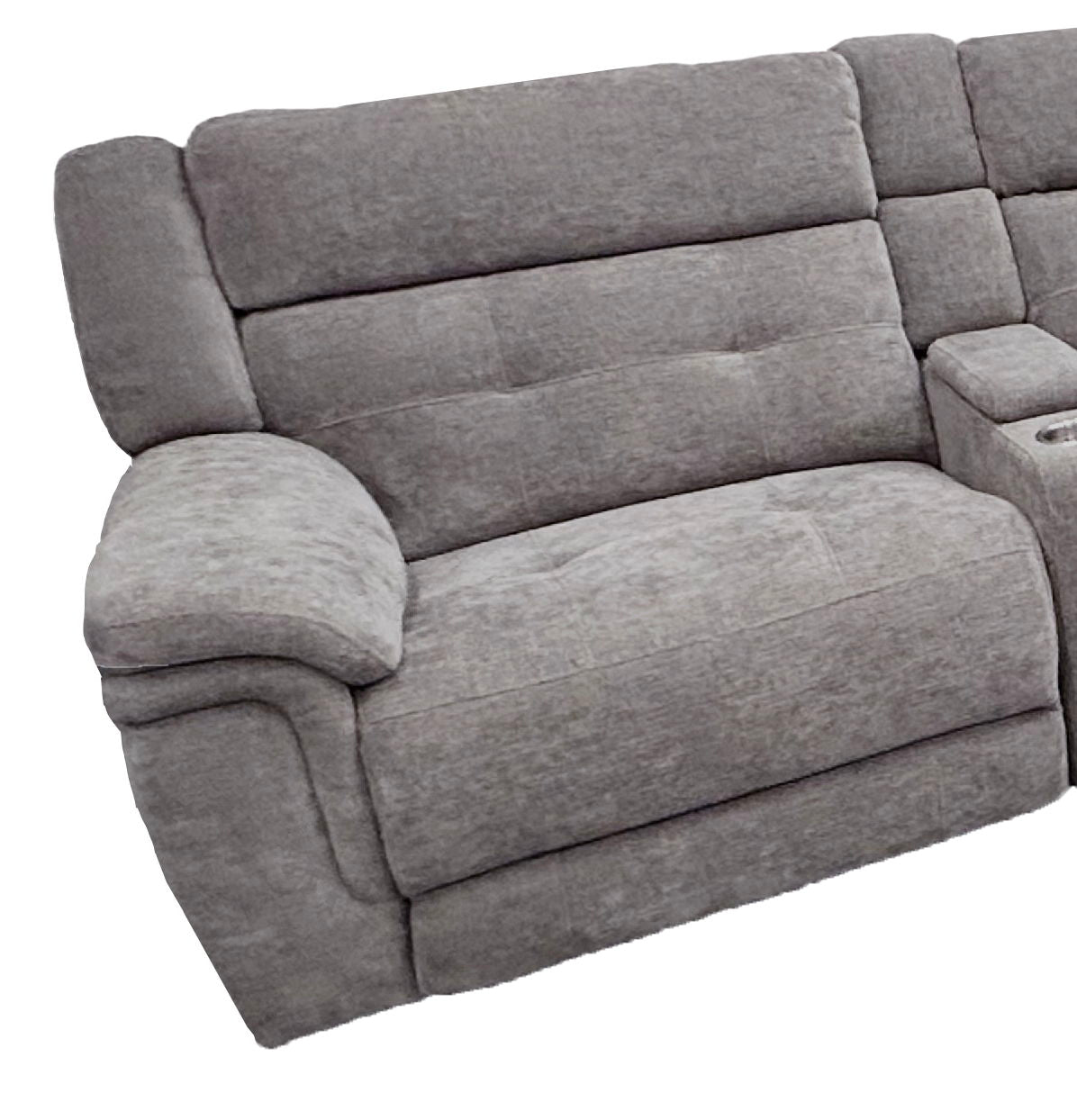 Richland - Power Left Arm Facing Recliner - Bristol Gray