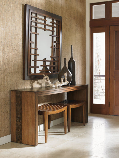 Island Fusion - Mikasa Square Mirror - Dark Brown