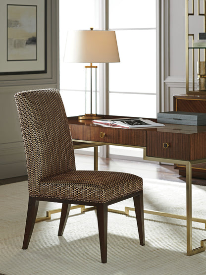 Lexington Upholstery - Lowell Leather Dining Chair - Dark Brown