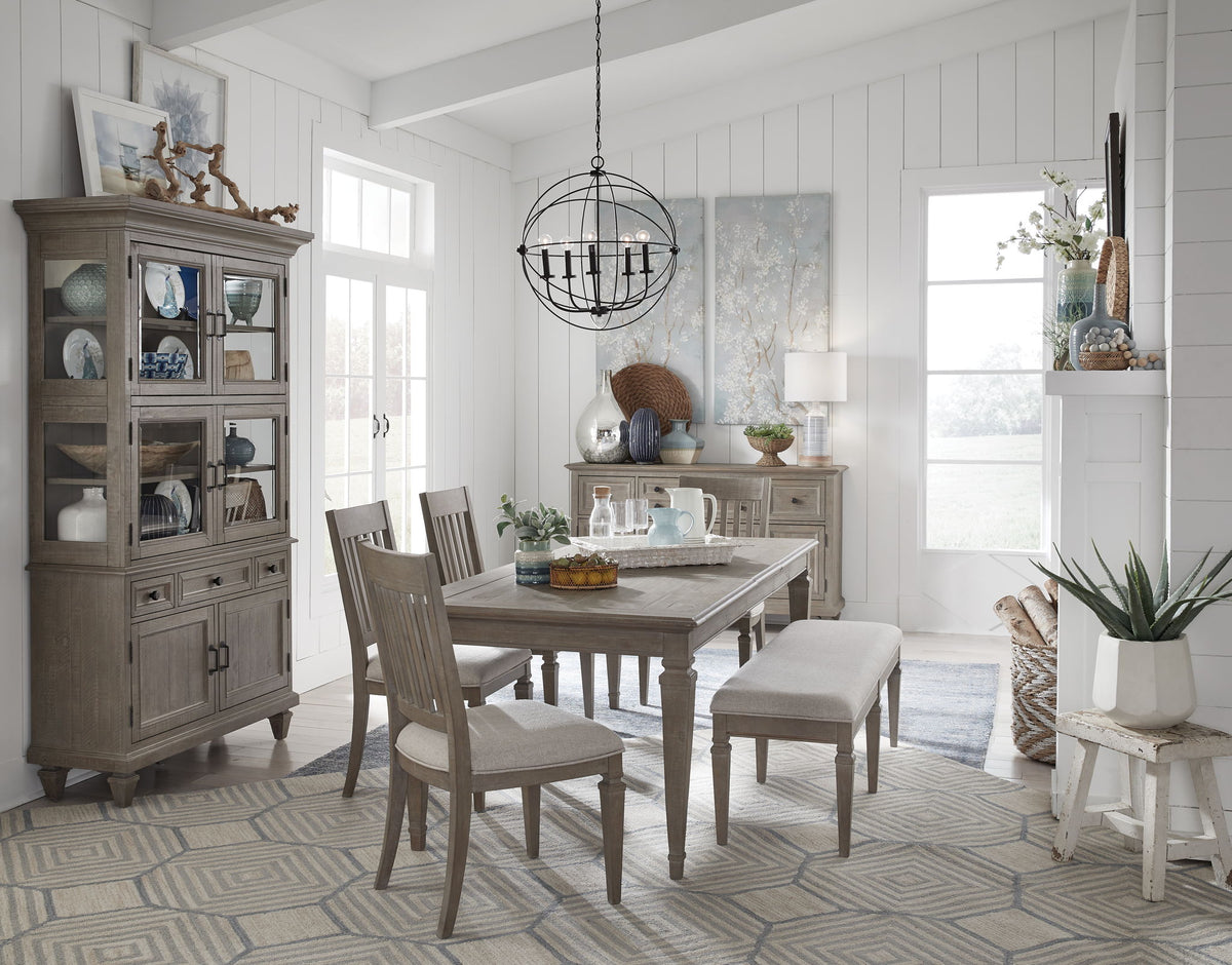 Lancaster - 3 Piece Extendable Rectangular Dining Table Set