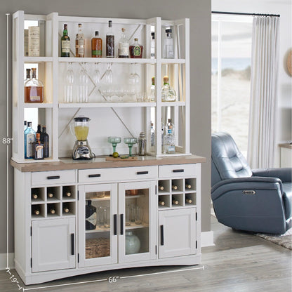 Americana Modern Dining - Bar Open Hutch - Cotton