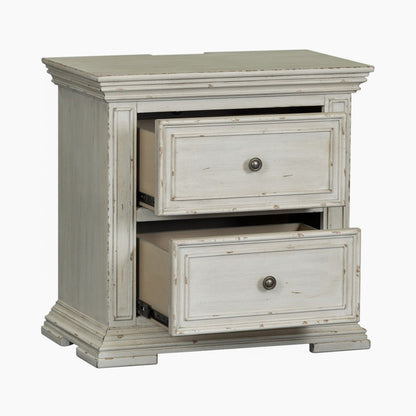 Big Valley - 2 Drawer Night Stand w/ Charging Station