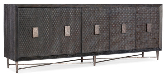 Melange - Keenan 5-Door Credenza - Dark Brown