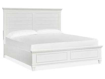 Charleston - King Panel Bed Headboard - White Dove