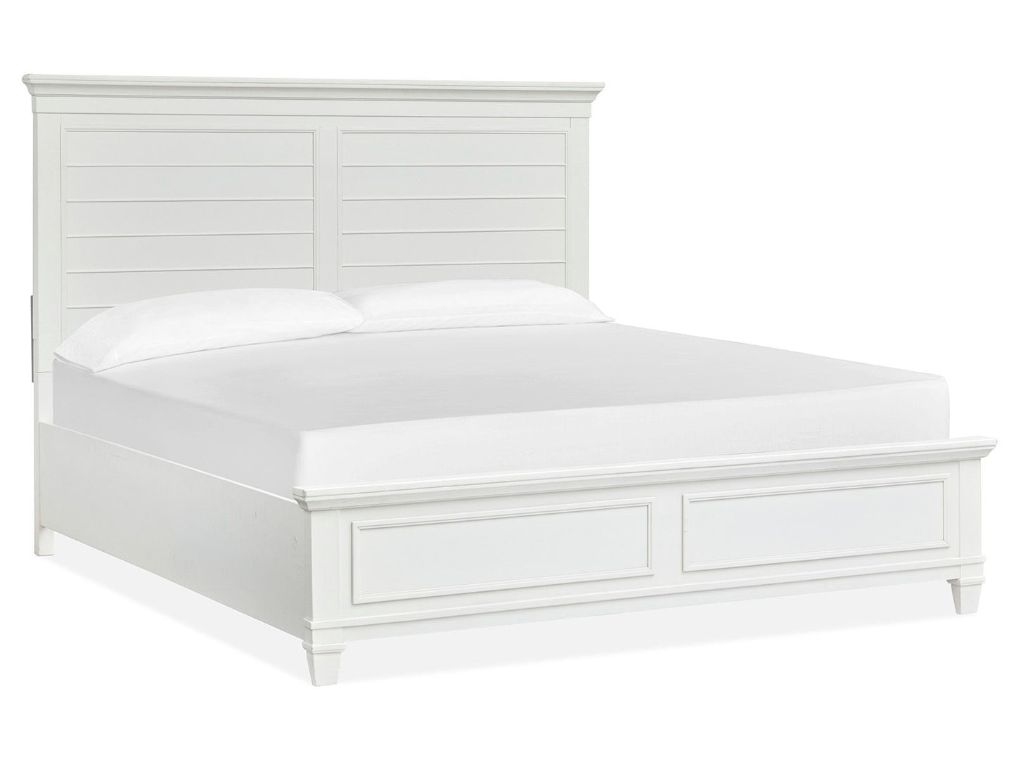 Charleston - Queen / King Panel Bed Rails - White Dove