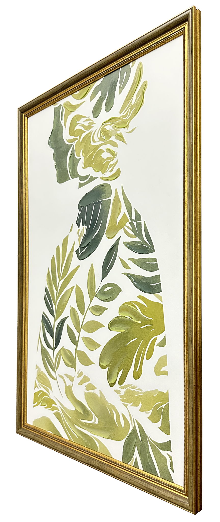 Sylvan Silhouette - 24 X 35 - Hand-Embellished Canvas In Frame - Green