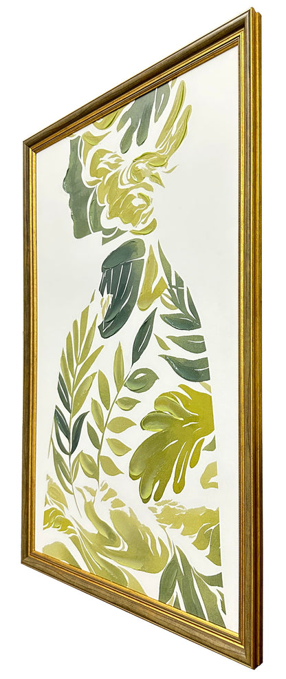 Sylvan Silhouette - 24 X 35 - Hand-Embellished Canvas In Frame - Green