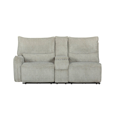 Remsen - LAF Console Loveseat With Dual Power Headrest & Footrest - Latte