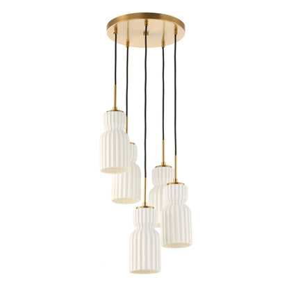Vanier - 5 Light Cluster Pendant - Gold