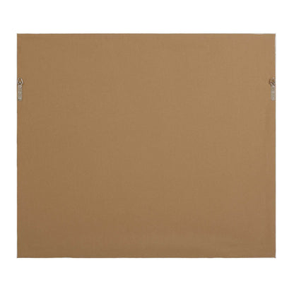 Blue Reverie - Framed Abstract Lake Print - Light Brown