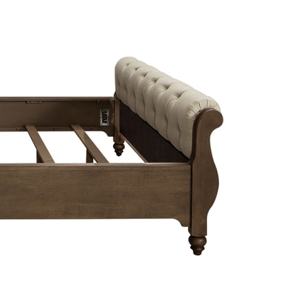 Americana Farmhouse - King Upholstered Sleigh Footboard - Dusty Taupe