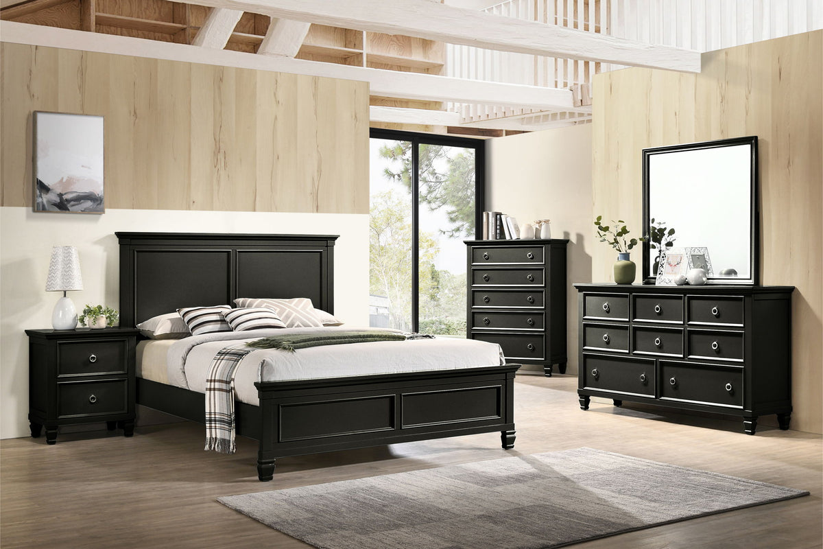 Tamarack - 5/0 Queen Headboard, Footboard & Slats - Black