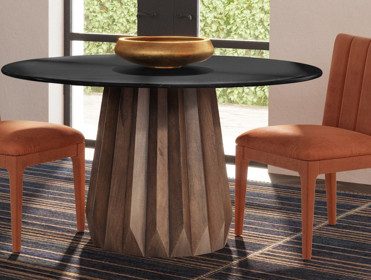 Jennings - Dining Table Top - Natural Black Marble