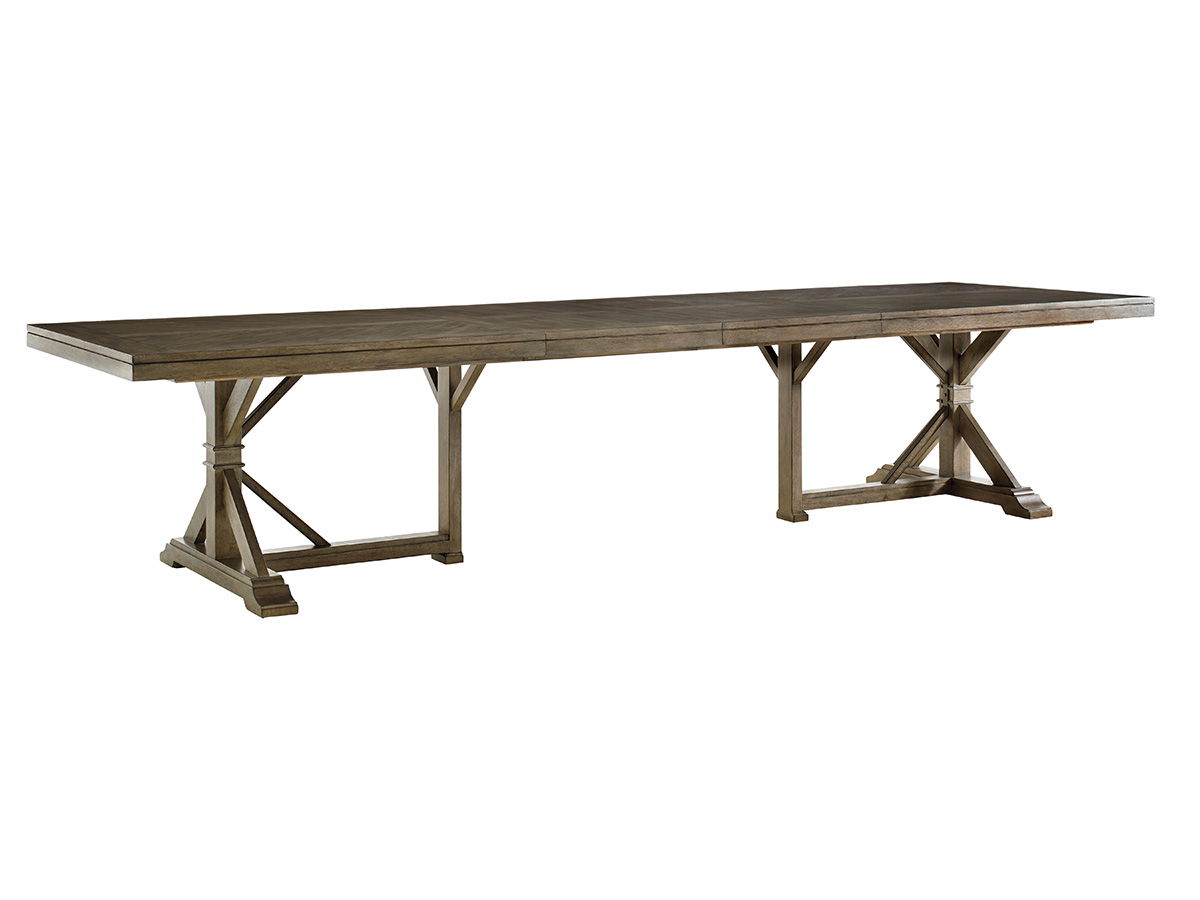 Cypress Point - Pierpoint Double Pedestal Dining Table - Dark Brown