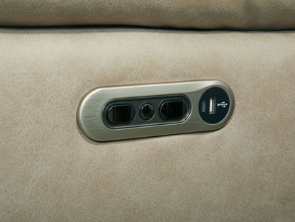 Caldwell - Power Left Arm Facing Recliner - Tahoe Fog