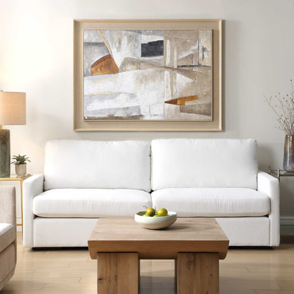 Hide & Seek - Abstract Art - Black / Brown / Gray / Orange / White / Woodtone