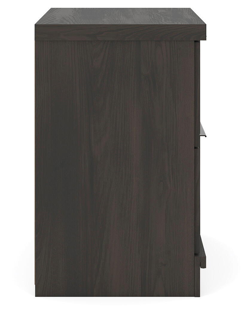 Shaehartin - Two Drawer Night Stand - Dark Brown
