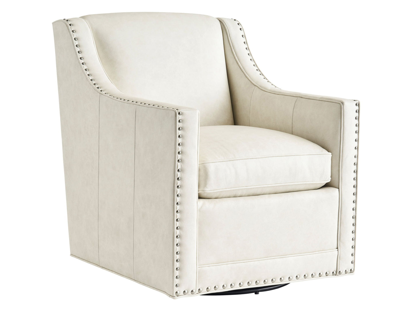 Couture Leather - Tyler Leather Ottoman - Dark Brown