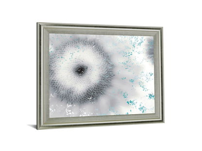 Frosted Petal Burst - 28" x 34" Framed Wall Art - Gray