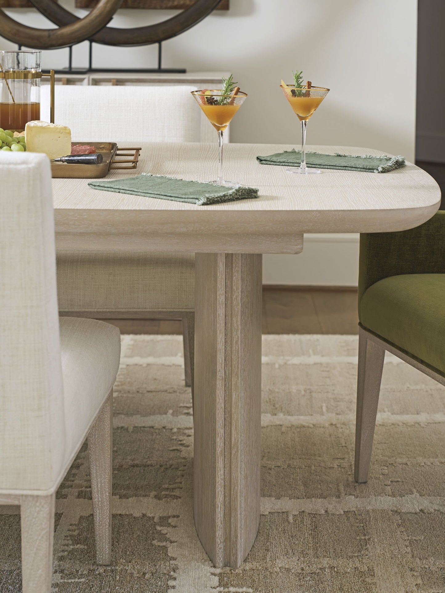Copacabana - Amador Double Pedistal Dining Table - White