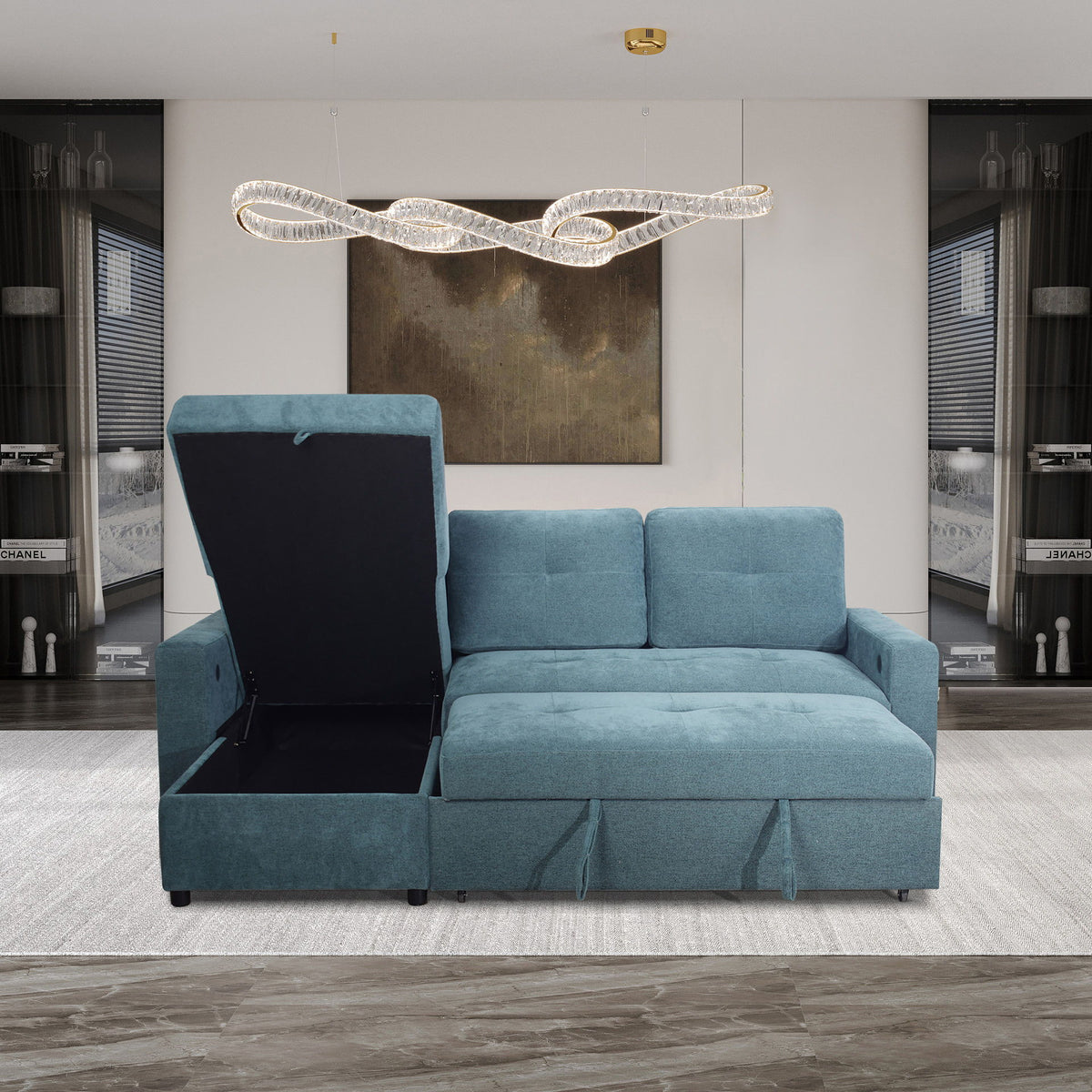 Greer - Loveseat With Pop Up Sleeper - Green