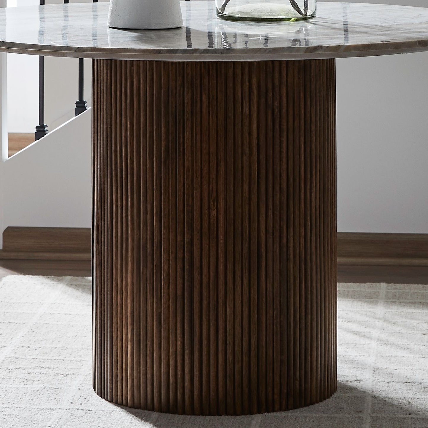 Kaleidoscope - Round Pedestal Table Base - Aged Whiskey