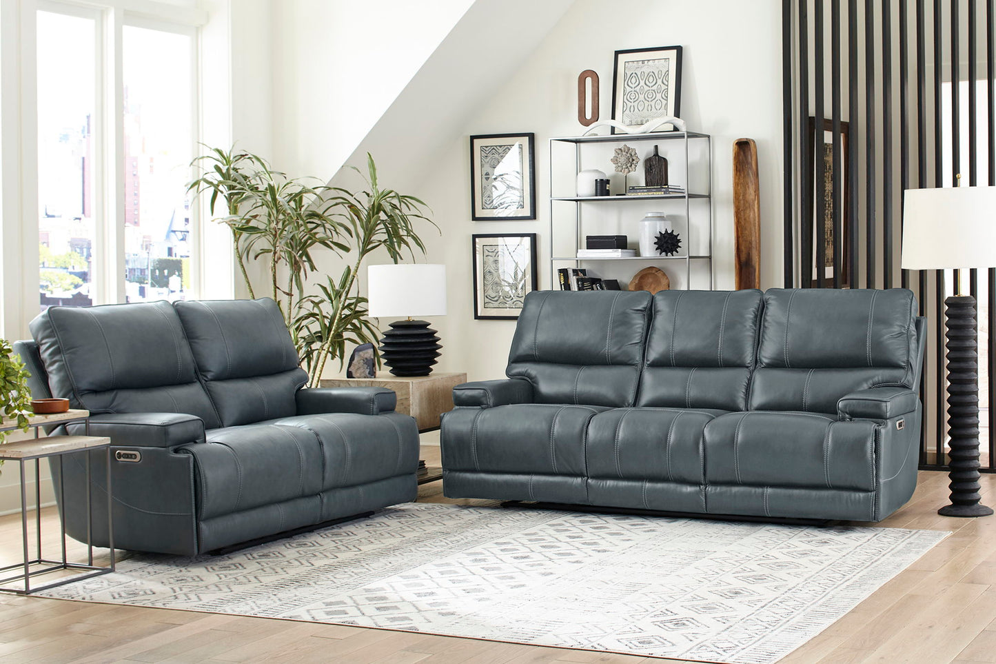 Whitman - Powered By Freemotion Cordless Power Recliner (Set of 2)
