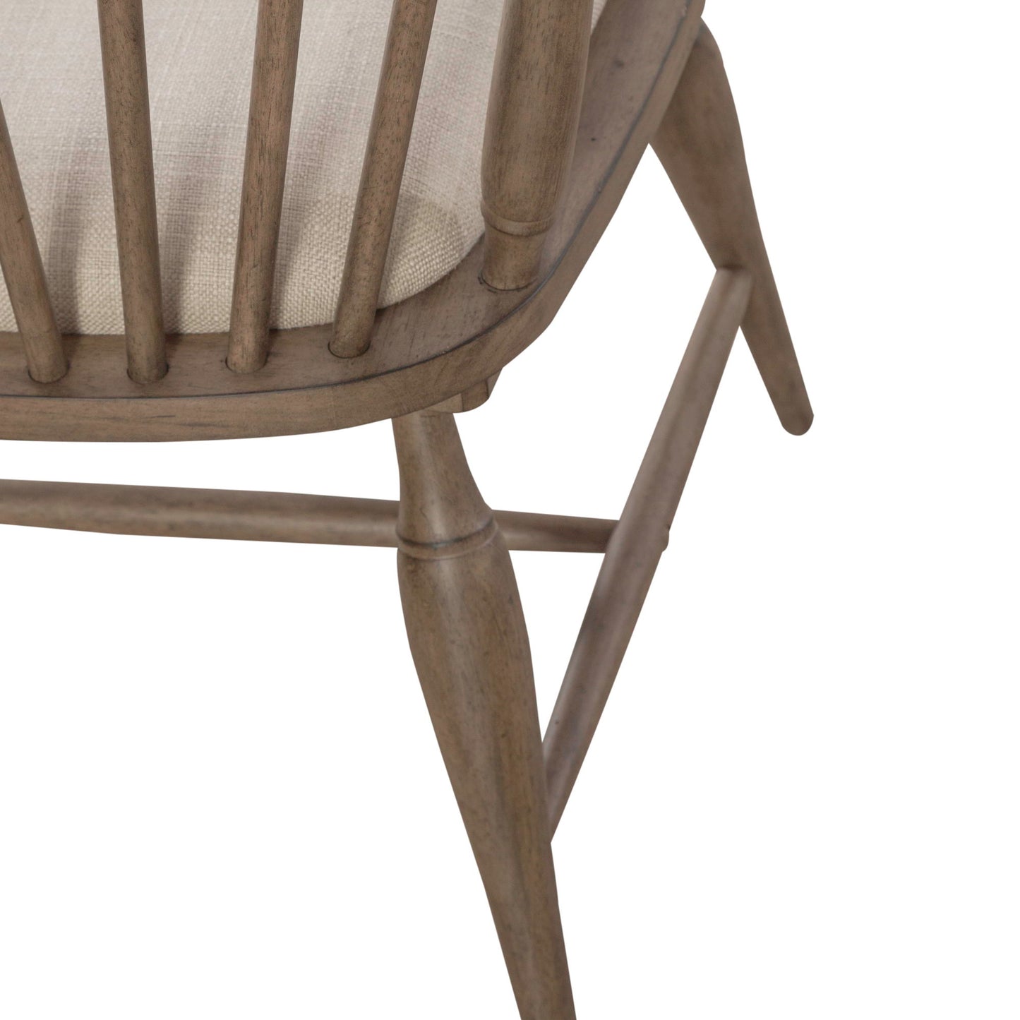 Americana Farmhouse - Upholstered Seat Windsor Chair - Dusty Taupe