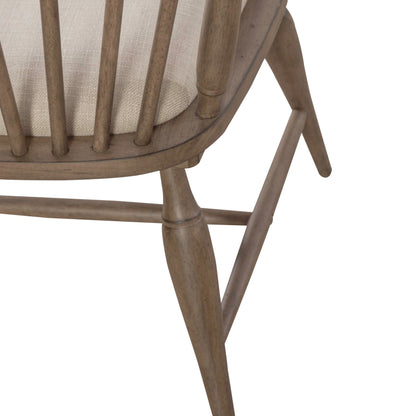 Americana Farmhouse - Upholstered Seat Windsor Chair - Dusty Taupe