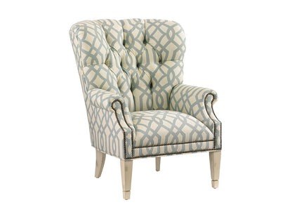 Lexington Upholstery - Wilton Wing Chair - Beige / Light Blue