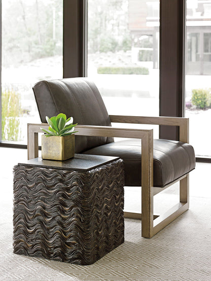 Shadow Play - Talk Of The Town Cube End Table - Dark Gray