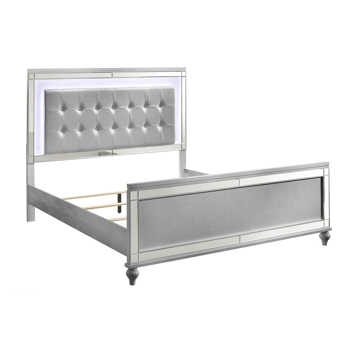 Valentino - 6/0 California King Side Rails - Silver