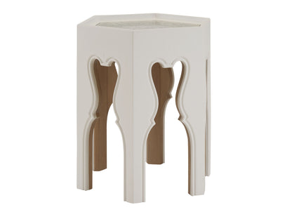 Villa Blanca - Bilbao Hexagonal End Table With Accents